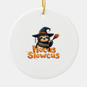 Hocus Slowcus Sloth lovers Halloween costume tee E Ceramic Ornament