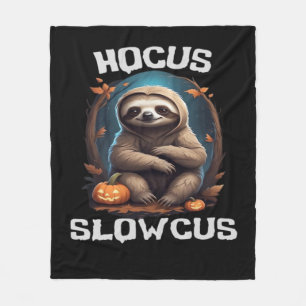 Hocus Slowcus Sloth lovers Halloween costume tee E Fleece Blanket