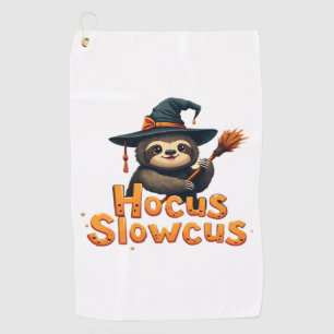 Hocus Slowcus Sloth lovers Halloween costume tee E Golf Towel
