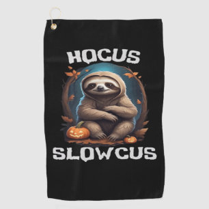 Hocus Slowcus Sloth lovers Halloween costume tee E Golf Towel