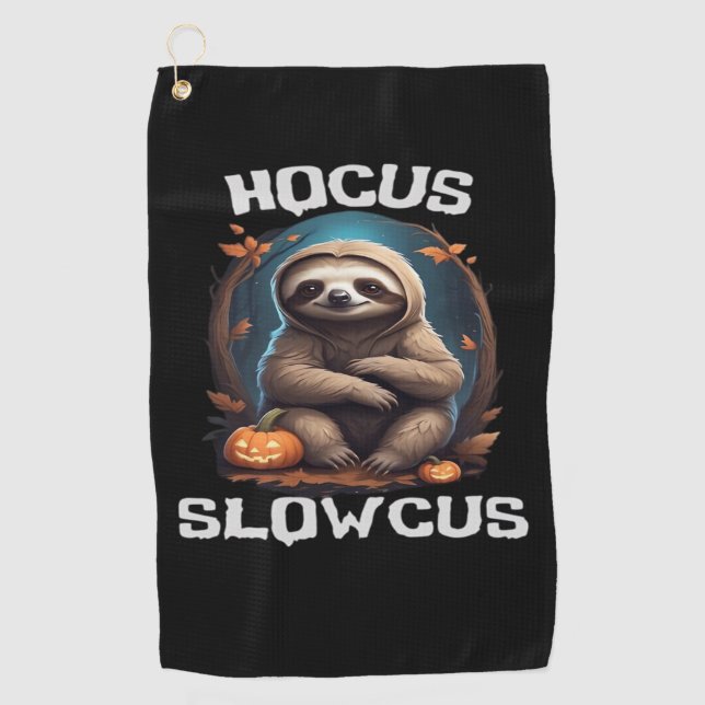 Hocus Slowcus Sloth lovers Halloween costume tee E Golf Towel (Front)