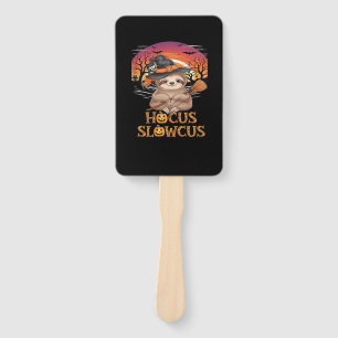 Hocus Slowcus Sloth lovers Halloween costume tee E Hand Fan