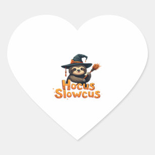 Hocus Slowcus Sloth lovers Halloween costume tee E Heart Sticker