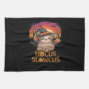 Hocus Slowcus Sloth lovers Halloween costume tee E Kitchen Towel