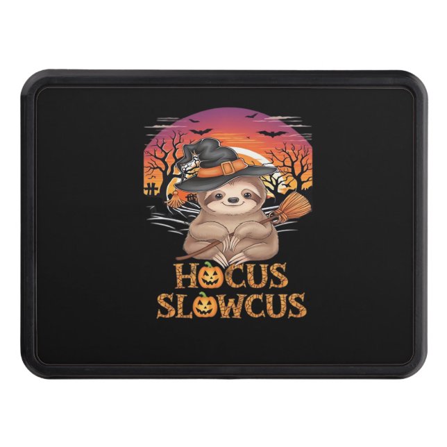 Hocus Slowcus Sloth lovers Halloween costume tee E Trailer Hitch Cover (Front)