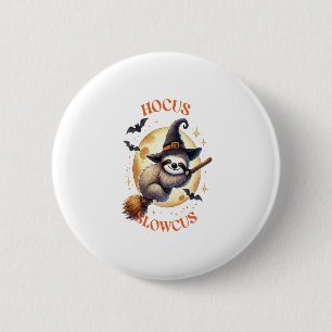 Hocus Slowcus Witch Sloth 2 Inch Round Button