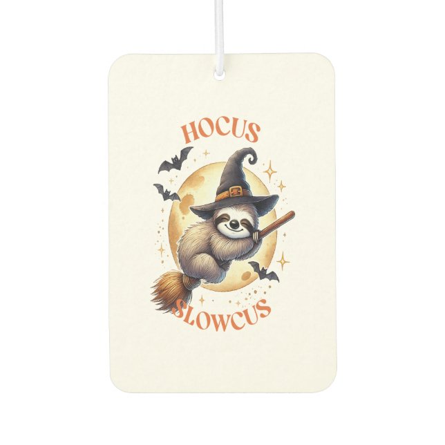Hocus Slowcus Witch Sloth Air Freshener (Front)