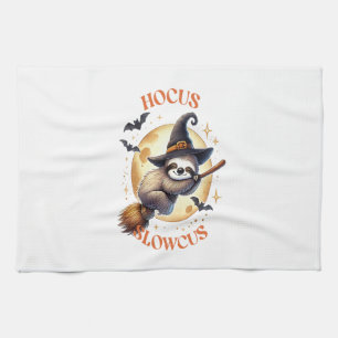 Hocus Slowcus Witch Sloth Kitchen Towel
