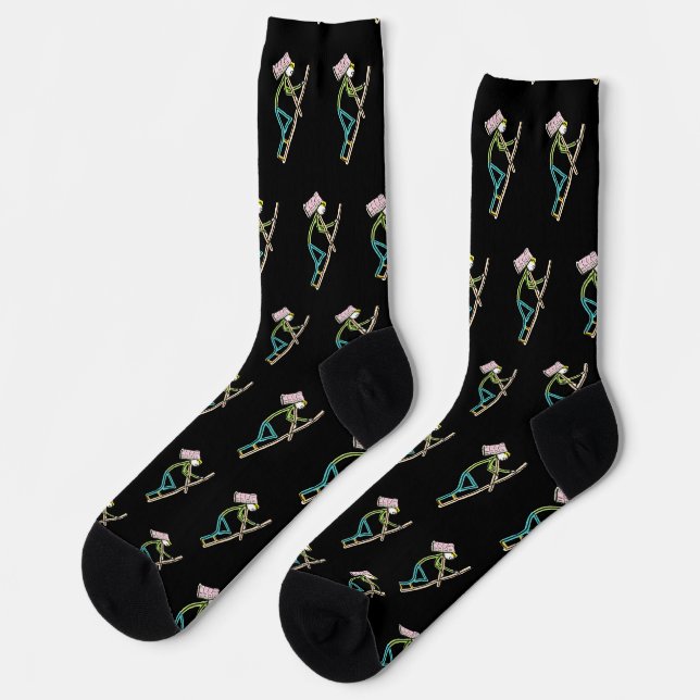 Hod Carrier Stickman Socks (Left)