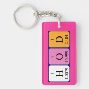 HoD periodic table word keyring