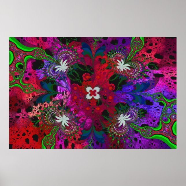 Hodge Podge Floral Abstract Poster (Front)