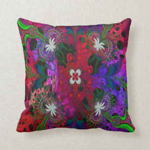 Hodge Podge Floral Abstract Throw Pillow