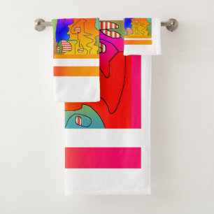 Hodge Podge Wedding Birthday Housewarming  Bath Towel Set