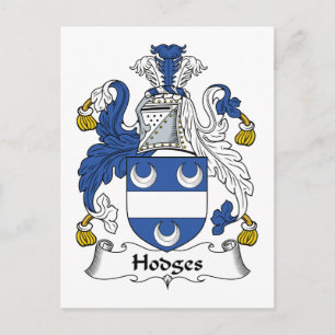 Hodges Family Crest Postcard