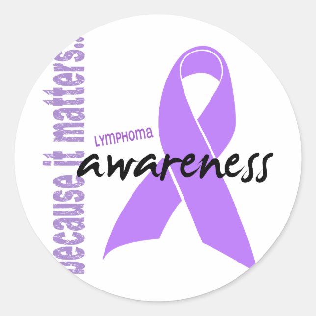 Hodgkins Lymphoma Awareness Classic Round Sticker (Front)