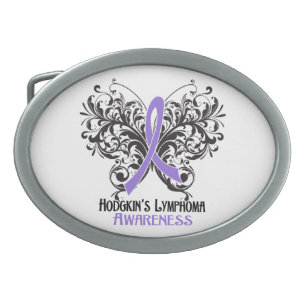 Hodgkins Lymphoma Awareness Oval Belt Buckle