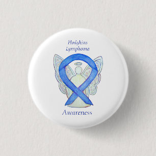 Hodgkins Lymphoma Awareness Ribbon Angel Pins