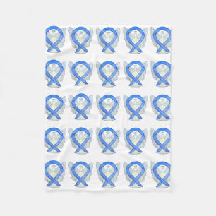 Hodgkin's Lymphoma Awareness Ribbon Fleece Blanket