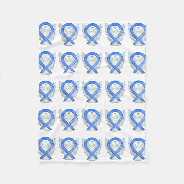 Hodgkin's Lymphoma Awareness Ribbon Fleece Blanket (Front)