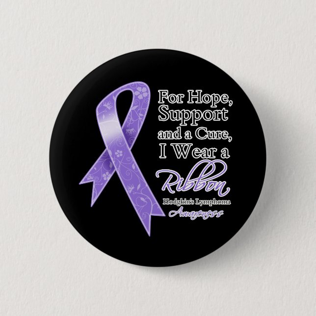 Hodgkins Lymphoma Support Hope Awareness 2 Inch Round Button (Front)