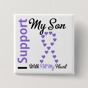 Hodgkins Lymphoma Support Son 2 Inch Square Button