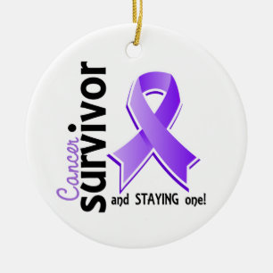 Hodgkin's Lymphoma Survivor 19 Ceramic Ornament