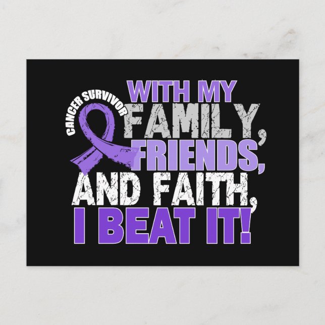 Hodgkin's Lymphoma Survivor Family Friends Faith Postcard (Front)