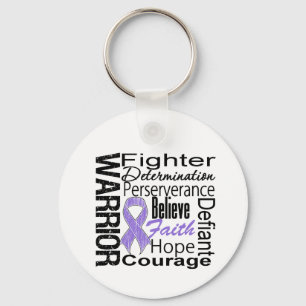 Hodgkins Lymphoma Warrior Collage Keychain
