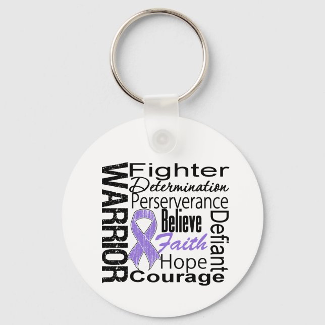 Hodgkins Lymphoma Warrior Collage Keychain (Front)