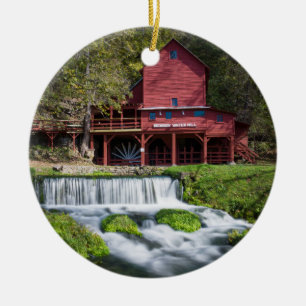 Hodgson Water Mill Landscape Ceramic Ornament