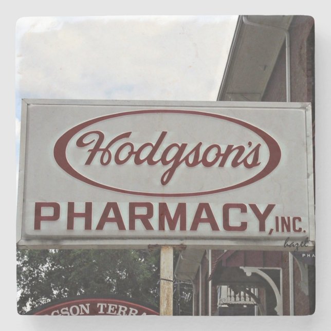 Hodgson's Pharmacy Athens Georgia Marble Coaster. Stone Coaster (Front)