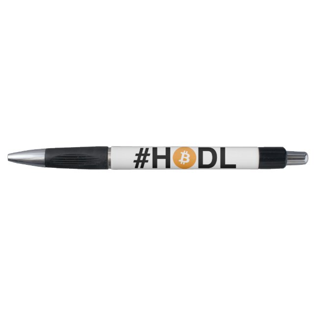 #HODL avec le stylo de symbole de Bitcoin (Devant)