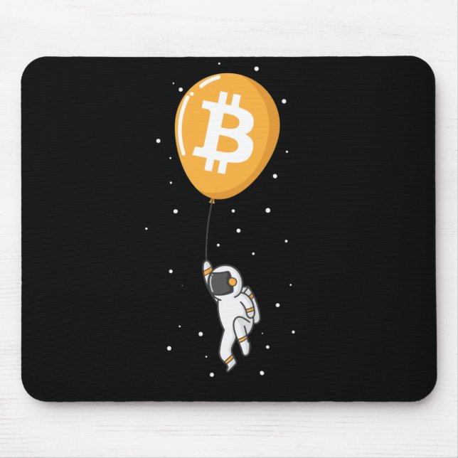 HODL Bitcoin Astronaut am Ballon steigt Mouse Pad (Front)