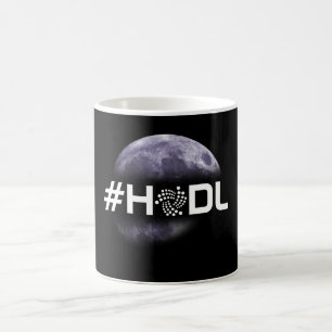 #HODL IOTA to the Moon Black Mug