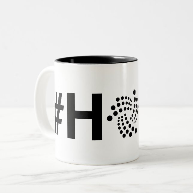 #HODL IOTA Two-Tone Mug (Front Left)