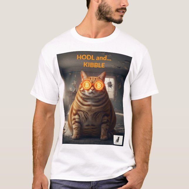 HODL & Kibble: Bitcoin Baron T-Shirt (Front)