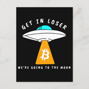 Hodl - Moon - UFO - BITCOIN - Crypto Postcard