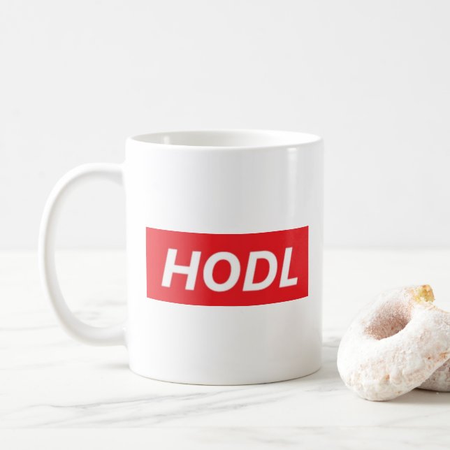 HODL (prise) votre tasse de Cryptocurrency Bitcoin (Avec donut)