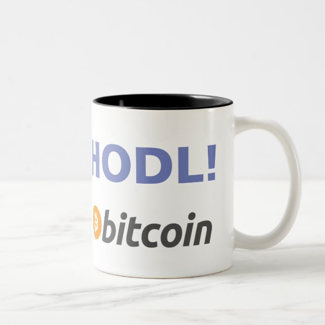 HODL ! Tasse à deux tons de Bitcoin (Droit)