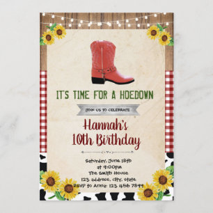 Hoedown Rustic Country Western invitation