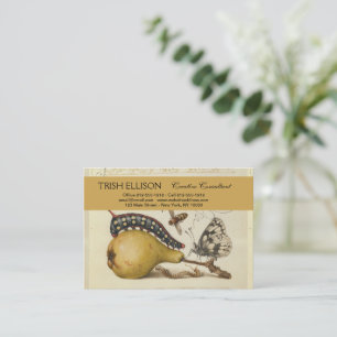 Hoefnagel Vintage Pear & Insects 1500s Renaissance Business Card