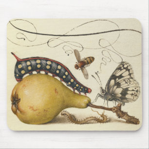 Hoefnagel Vintage Pear & Insects 1500s Renaissance Mouse Pad