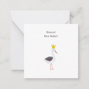 Hoera A Baby Neonatal Vaar With Kroon Kaart Card