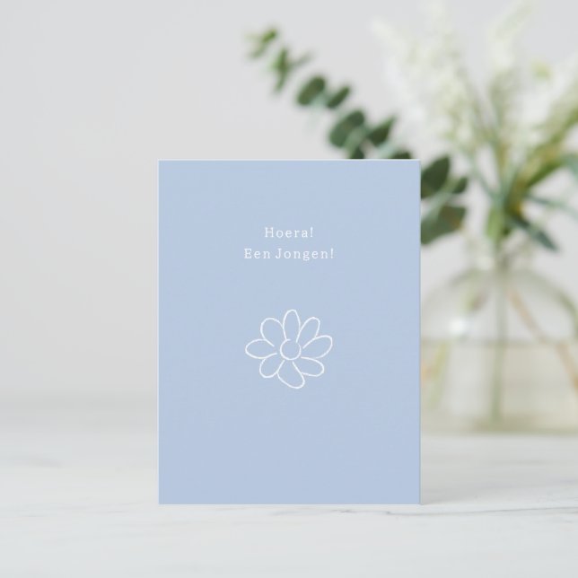Hoera Un jeune Nouvelle Carte de Baby-Sang (Debout devant)