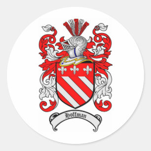HOFFMAN FAMILY CREST -  HOFFMAN COAT OF ARMS CLASSIC ROUND STICKER