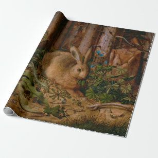 Hoffmann Hare Forest Nature Painting Wrapping Paper