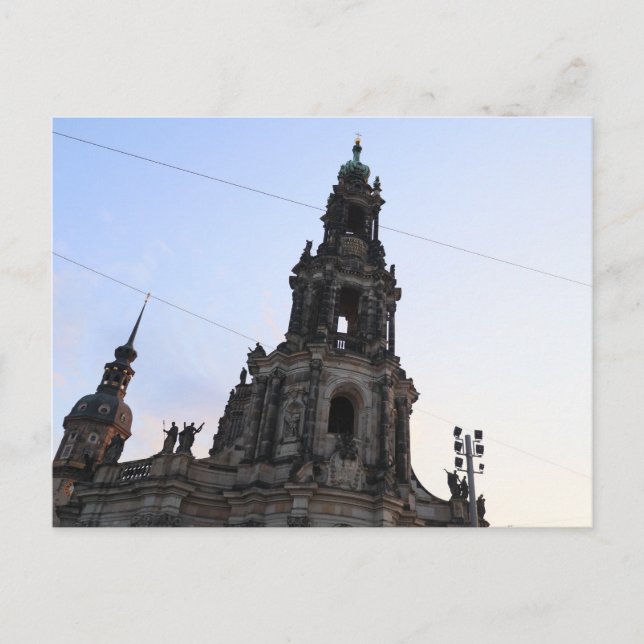 Hofkirche (Dresden Cathedral) at Schlossplatz Postcard (Front)