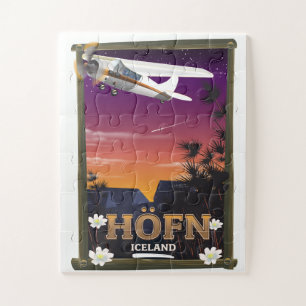 Höfn Iceland Flight poster Jigsaw Puzzle
