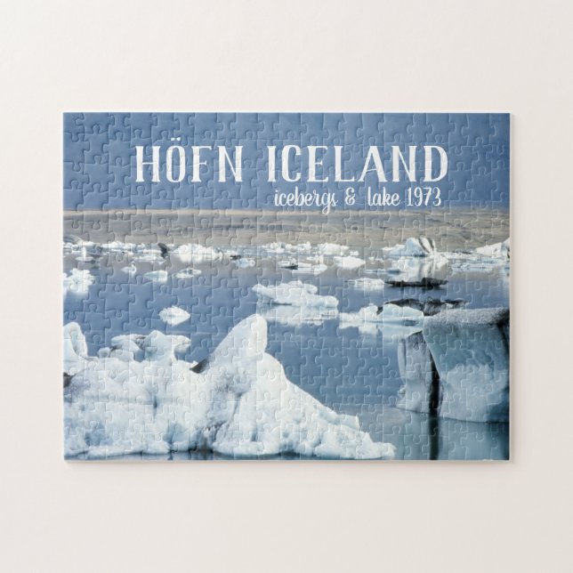 Höfn Iceland Icebergs & Lake Blue Ice Glacier Jigsaw Puzzle (Horizontal)