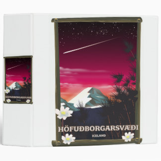 Höfuðborgarsvæði Iceland Iceland travel poster Binder